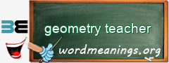 WordMeaning blackboard for geometry teacher